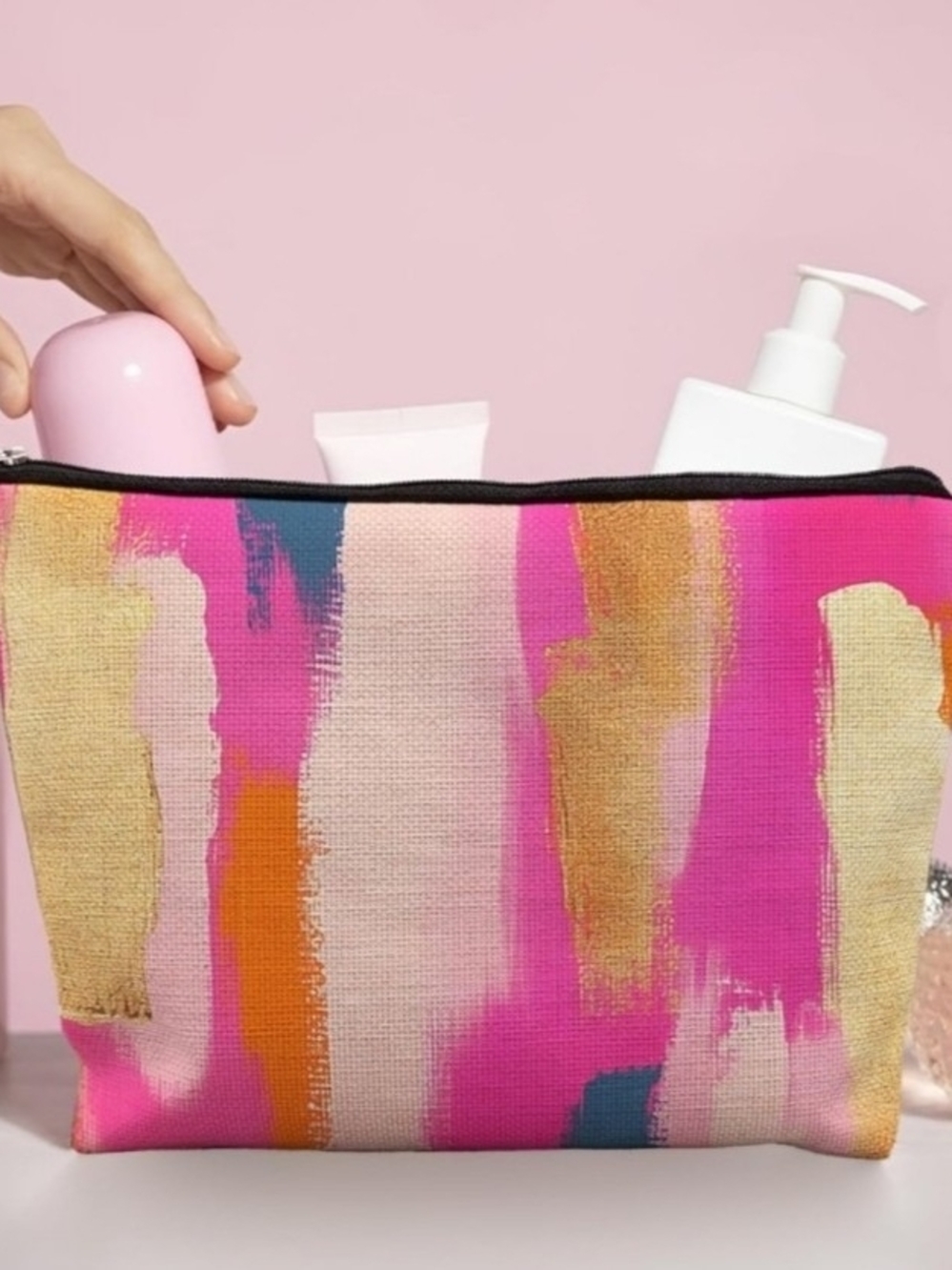 Cosmetic make up bags set of 5 bridal party gifts*new*